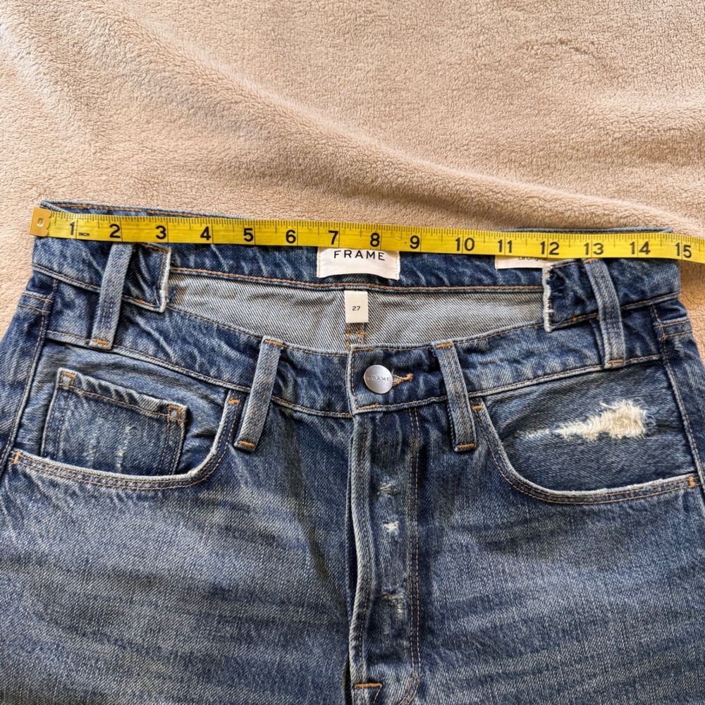 FRAME Colorblock Patchwork Distressed Thrashed St… - image 16